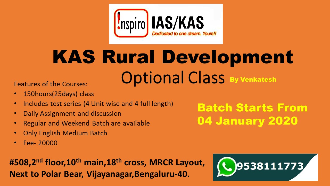 KAS Rural Development Optional Class
